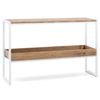 Consola Icub Con Bandeja 100x32x75cm Blanca En Madera Maciza De Pino Acabado Vintage Estilo Industrial Box Furniture