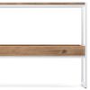 Consola Icub Con Bandeja 120x32x75cm Blanca En Madera Maciza De Pino Acabado Vintage Estilo Industrial Box Furniture