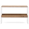 Consola Icub Con Bandeja 120x32x75cm Blanca En Madera Maciza De Pino Acabado Vintage Estilo Industrial Box Furniture