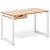 Mesa Icub Strong Eco 1 Cajón 140x60x73cm Blanca En Madera Maciza De Pino Acabado Natural Estilo Nórdico Industrial Box Furniture