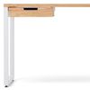 Mesa Icub Strong Eco 1 Cajón 140x60x73cm Blanca En Madera Maciza De Pino Acabado Natural Estilo Nórdico Industrial Box Furniture