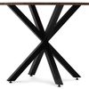 Mesa Comedor Pata Estrella 120x75cm Negra En Madera Maciza De Pino Acabado Vintage Estilo Industrial Box Furniture