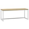 Banco Icub Eco Three 80x40x47cm Blanco En Madera Maciza De Pino Acabado Natural Estilo Nórdico Industrial Box Furniture