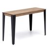 Consola Lunds 70x39x75cm Negra En Madera Maciza De Pino Acabado Vintage Estilo Industrial Box Furniture