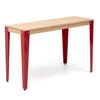 Consola Lunds 70x39x75cm Roja En Madera Maciza De Pino Acabado Natural Estilo Nórdico Industrial Box Furniture