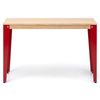 Consola Lunds 70x39x75cm Roja En Madera Maciza De Pino Acabado Natural Estilo Nórdico Industrial Box Furniture