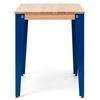 Mesa Lunds Cuadrada 59x59x75cm Azul En Madera Maciza De Pino Acabado Natural Estilo Nórdico Industrial Box Furniture