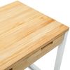 Mesa De Estudio Icub Strong Eco 3 Compartimentos 120x60x73cm Blanco En Madera Maciza De Pino Acabado Natural Estilo Nórdico Industrial Box Furniture