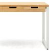 Mesa De Estudio Icub Strong Eco 3 Compartimentos 120x60x73cm Blanco En Madera Maciza De Pino Acabado Natural Estilo Nórdico Industrial Box Furniture