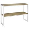 Consola Icub Con Bandeja 100x32x75cm Blanca En Madera Maciza De Pino Acabado Vintage Estilo Industrial Box Furniture