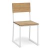 Pack 2ud. Silla Desmontable Oxford Eco Blanca En Madera Maciza De Pino Acabado Vintage Estilo Industrial Box Furniture