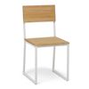 Pack 2ud. Sillas Desmontables Oxford Eco Blanca En Madera Maciza De Pino Acabado Natural Estilo Nórdico Industrial Box Furniture