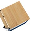 Pack 2uds. Sillas Desmontables Oxford Eco Azul En Madera Maciza De Pino Acabado Natural Estilo Nórdico Industrial Box Furniture