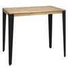 Consola Lunds Alta 39x70x110cm Negra En Madera Maciza De Pino Acabado Vintage Estilo Industrial Box Furniture