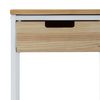 Mesita De Noche Eco Three 1 Cajón Superior 40x40x47cm Blanca En Madera Maciza De Pino Acabado Natural Estilo Nórdico Industrial Box Furniture