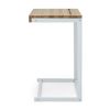 Mesita De Ordenador Sofá Eco 36x70x63cm Blanca En Madera Maciza De Pino Acabado Natural Estilo Nórdico Industrial Box Furniture