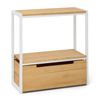 Consola Icub Derby 32x70x75cm Estante Y Cajón Inferior Blanco En Madera De Pino Maciza Acabado Natural Estilo Nórdico Industrial Box Furniture