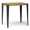 Mesa Lunds Alta 120x60x108cm Fume En Madera Maciza De Pino Acabado Vintage Estilo Industrial Box Furniture