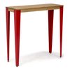 Mesa Lunds Alta 39x70x110cm Roja En Madera Maciza De Pino Acabado Vintage Estilo Industrial Box Furniture