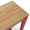 Mesa Lunds Alta 40x140x110cm Roja En Madera Maciza De Pino Acabado Vintage Estilo Industrial Box Furniture