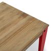 Mesa Lunds Alta 70x70x110cm Roja En Madera Macivermelhono Acabado Vintage Estilo Industrial Box Furniture