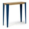 Mesa Lunds Alta 39x70x110cm Azul En Madera Maciza De Pino Acabado Vintage Estilo Industrial Box Furniture