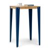 Mesa Lunds Alta 59x59x110cm Azul En Madera Maciza De Pino Acabado Natural Estilo Nórdico Industrial Box Furniture