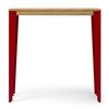 Mesa Lunds Alta 39x110x110cm Rojo En Madera Maciza De Pino Acabado Natural Estilo Nórdico Industrial Box Furniture