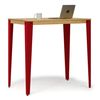 Mesa Lunds Alta 60x160x110cm Rojo En Madera Maciza De Pino Acabado Natural Estilo Nórdico Industrial Box Furniture