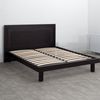 Cama Completa Baston 125x163x200cm En Madera Maciza Color Wengué