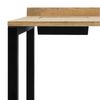 Mesa Escritorio Eco-line Con Bandeja Inferior Oculta De Acero Negro 118x60x75cm, Tablero En Madera Maciza De Pino Acabado Envejecido Estilo Industrial Box Furniture.