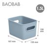 Tatay Baobab - Set De 4 Cajas Organizadoras 1.5l Plástico Pp05. Azul Mist