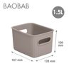 Tatay Baobab - Set De 4 Cajas Organizadoras 1.5l Plástico Pp05. Taupe