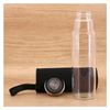 Iris Boho - Botella De Agua 0.55l En Vidrio Con Funda Neopreno. Negro