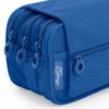 Colepack23 - Estuche Triple De 3 Cremalleras Con Material Escolar Incluido. Azul Oscuro