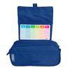 Colepack23 - Estuche Triple De 3 Cremalleras Con Material Escolar Incluido. Azul Oscuro