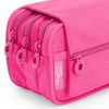 Colepack23 - Estuche Triple De 3 Cremalleras Con Material Escolar Incluido. Fucsia