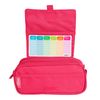 Colepack23 - Estuche Triple De 3 Cremalleras Con Material Escolar Incluido. Fucsia