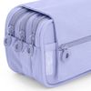 Colepack23 - Estuche Triple De 3 Cremalleras Con Material Escolar Incluido. Violeta