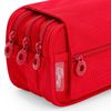 Colepack23 - Estuche Triple De 3 Cremalleras Con Material Escolar Incluido. Rojo