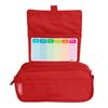 Colepack23 - Estuche Triple De 3 Cremalleras Con Material Escolar Incluido. Rojo