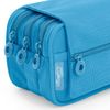 Colepack23 - Estuche Triple De 3 Cremalleras Con Material Escolar Incluido. Azul Claro