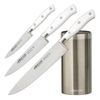 Arcos Riviera Blanc - Set De 3 Cuchillos Profesionales Forjados Y Taco En Acero Inoxidable