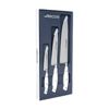 Arcos Riviera Blanc - Set De 3 Cuchillos Profesionales Forjados Y Taco En Acero Inoxidable