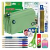 Colepack Bitsbobs - Estuche Escolar Cuádruple De 4 Cremalleras Y Material Incluido. Menta