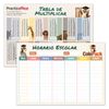 Colepack Bitsbobs - Estuche Escolar Cuádruple De 4 Cremalleras Y Material Incluido. Menta