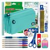 Colepack Bitsbobs - Estuche Escolar Cuádruple De 4 Cremalleras Y Material Incluido. Azul C