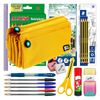 Colepack Bitsbobs - Estuche Escolar Cuádruple De 4 Cremalleras Y Material Incluido. Amaril