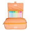 Colepack Blush - Estuche Triple De 3 Cremalleras Y Material Escolar Incluido. Naranja