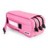 Colepack Kūru 2022 - Estuche Triple De 3 Cremalleras Con Material Escolar Incluido. Rosa